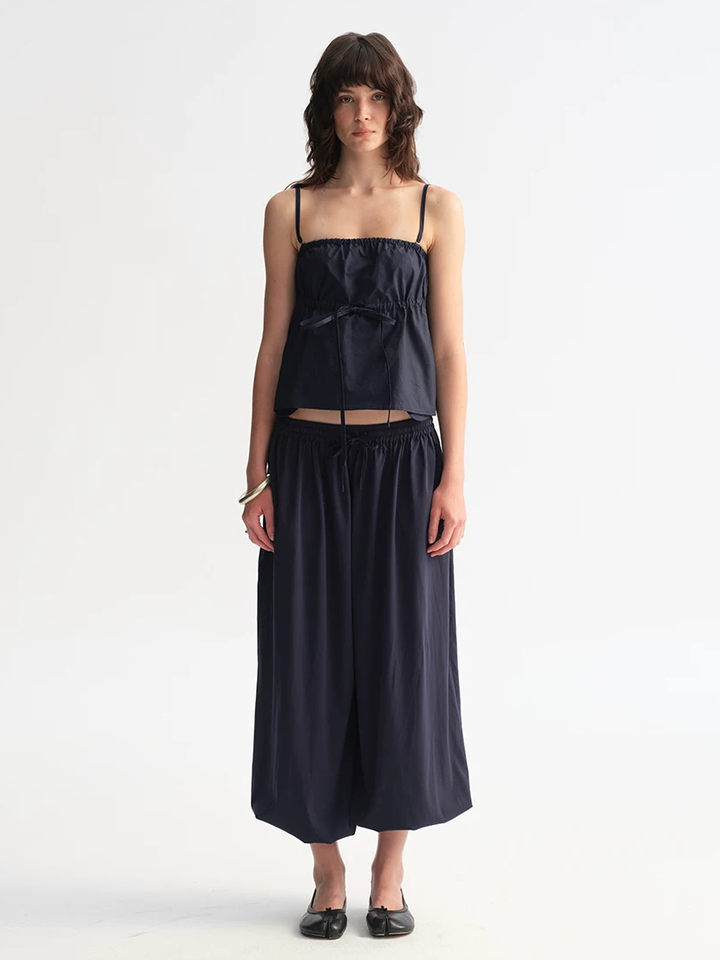 Ruched Drawstring Cami Top