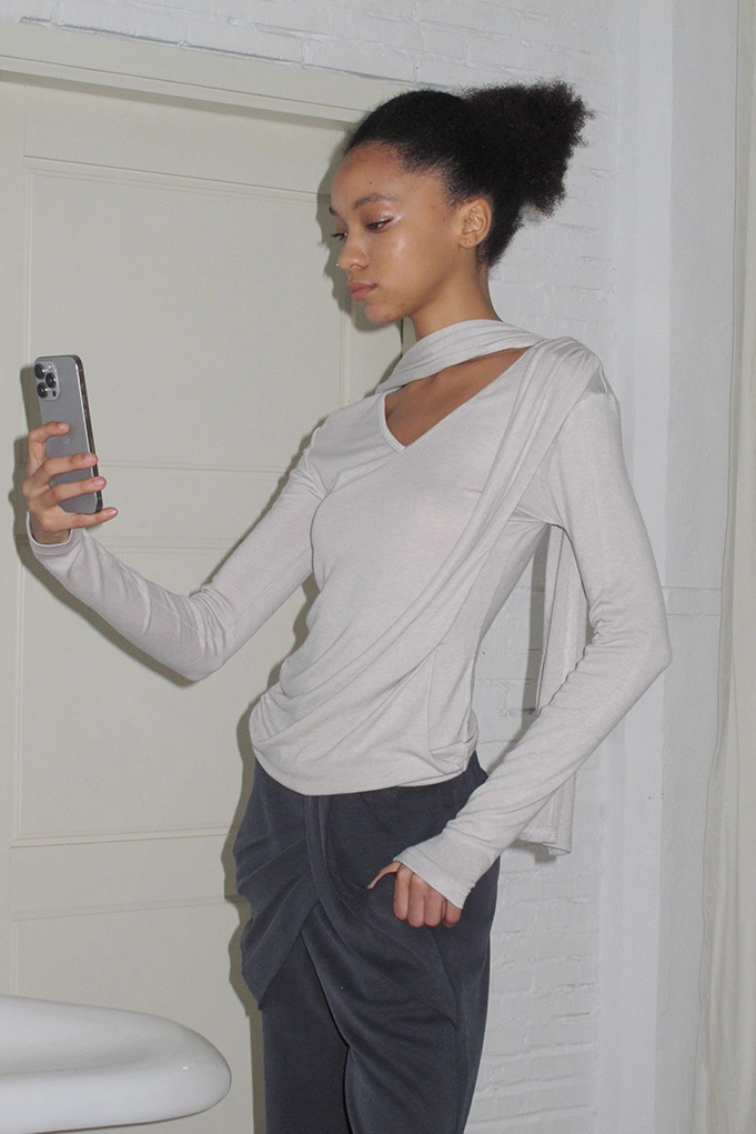 Faux Wrap Multi-Way Top