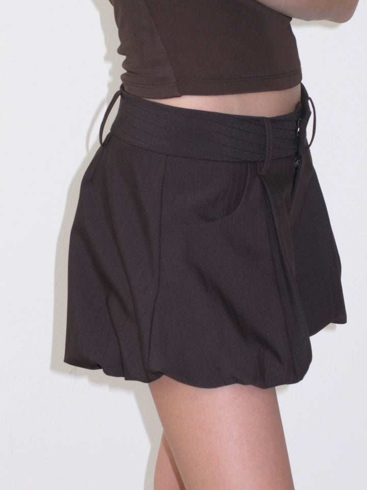 Pinstripe Balloon Shorts