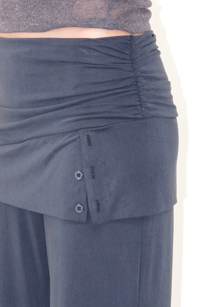 Button Detail Skirt Trousers