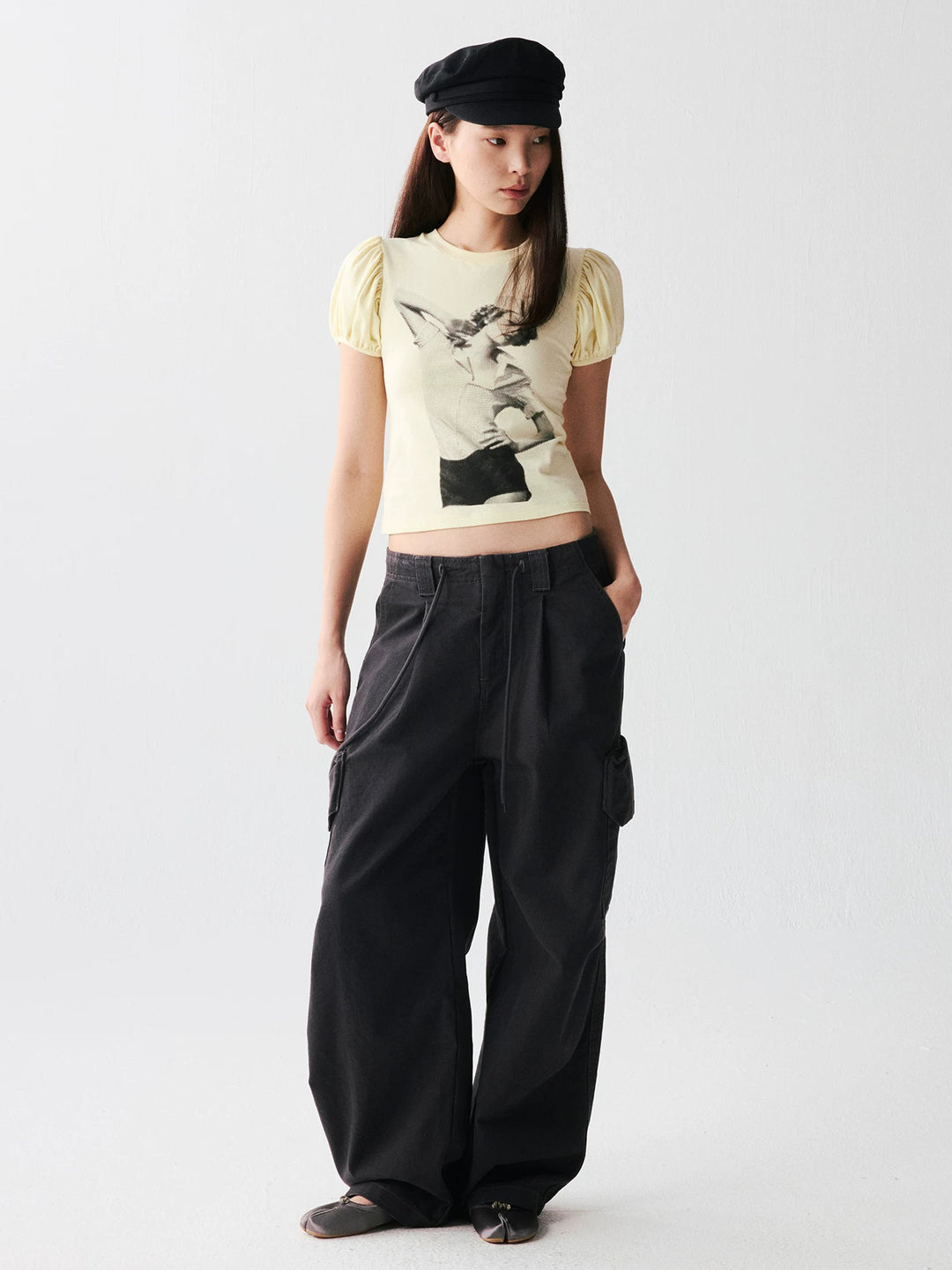 Cotton Drawstring Cargo Trousers