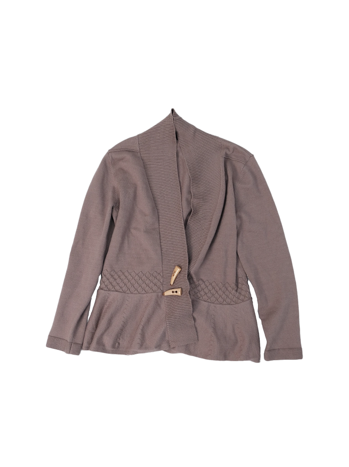 Peplum Toggle Cardigan and Shorts Set