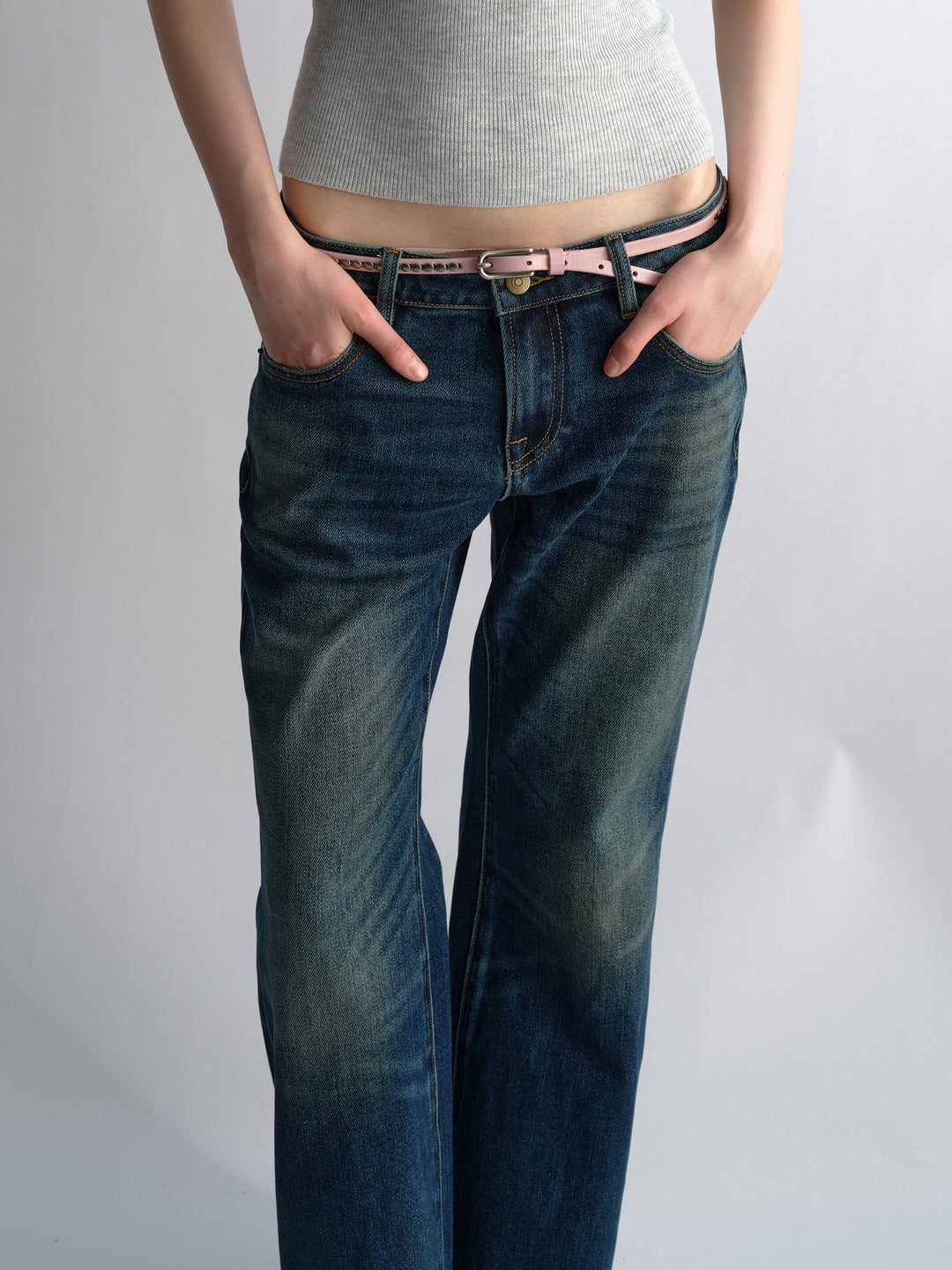 Low Rise Straight Leg Jeans