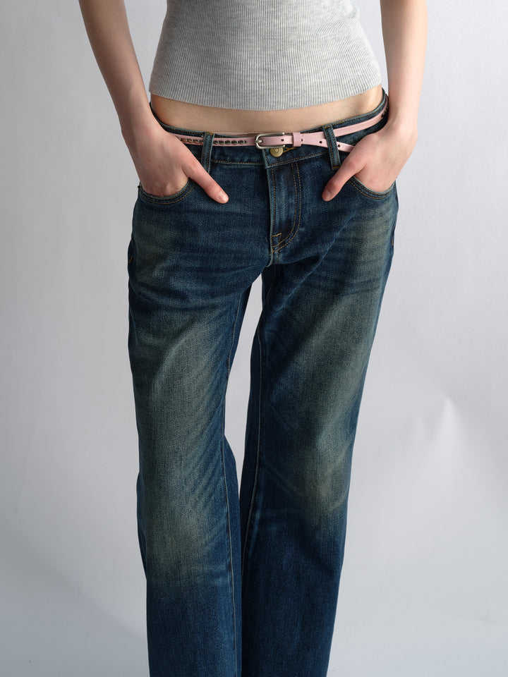 Low Rise Straight Leg Jeans