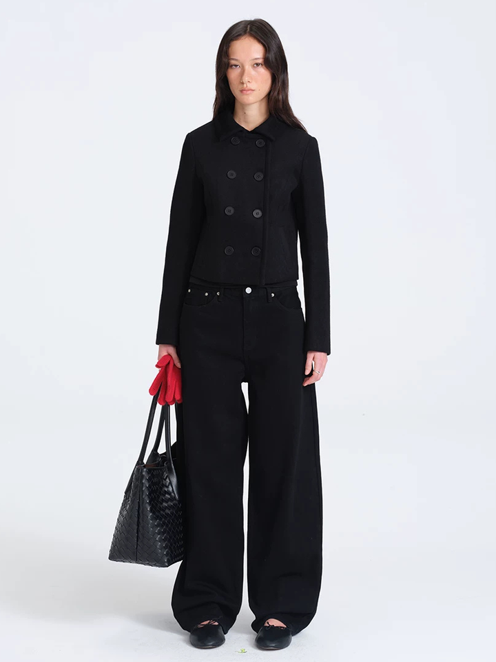 Wool Blend Short Coat