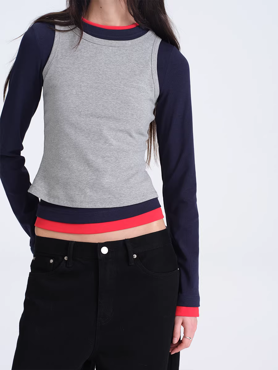 Colour Block Top Set