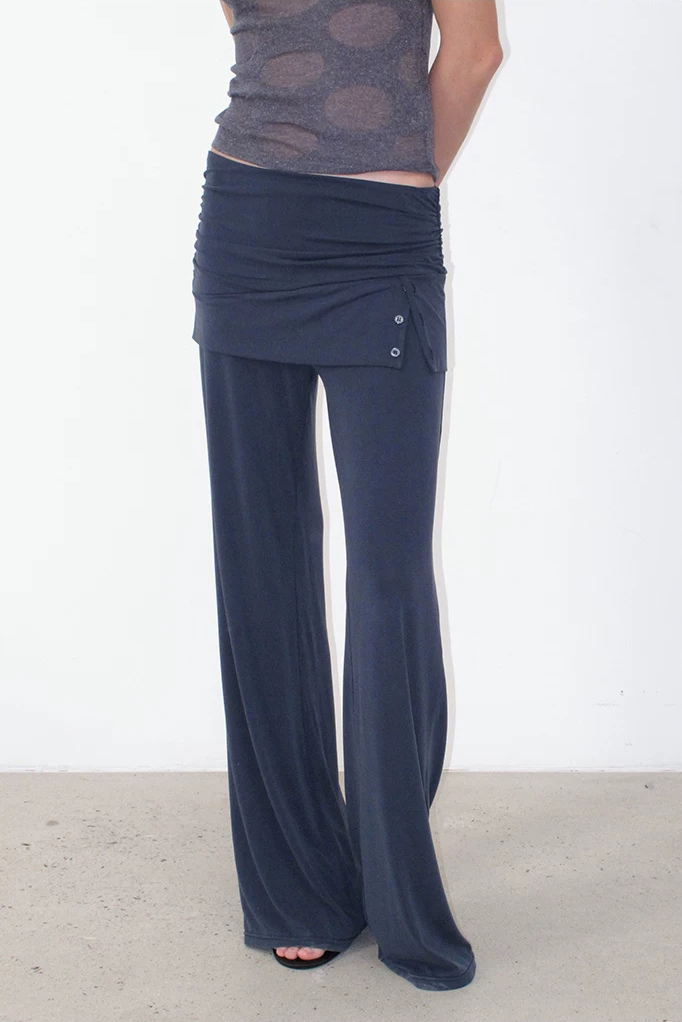 Button Detail Skirt Trousers