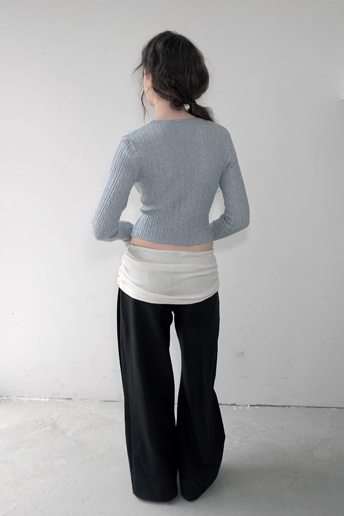 Foldover Wide Leg Pants