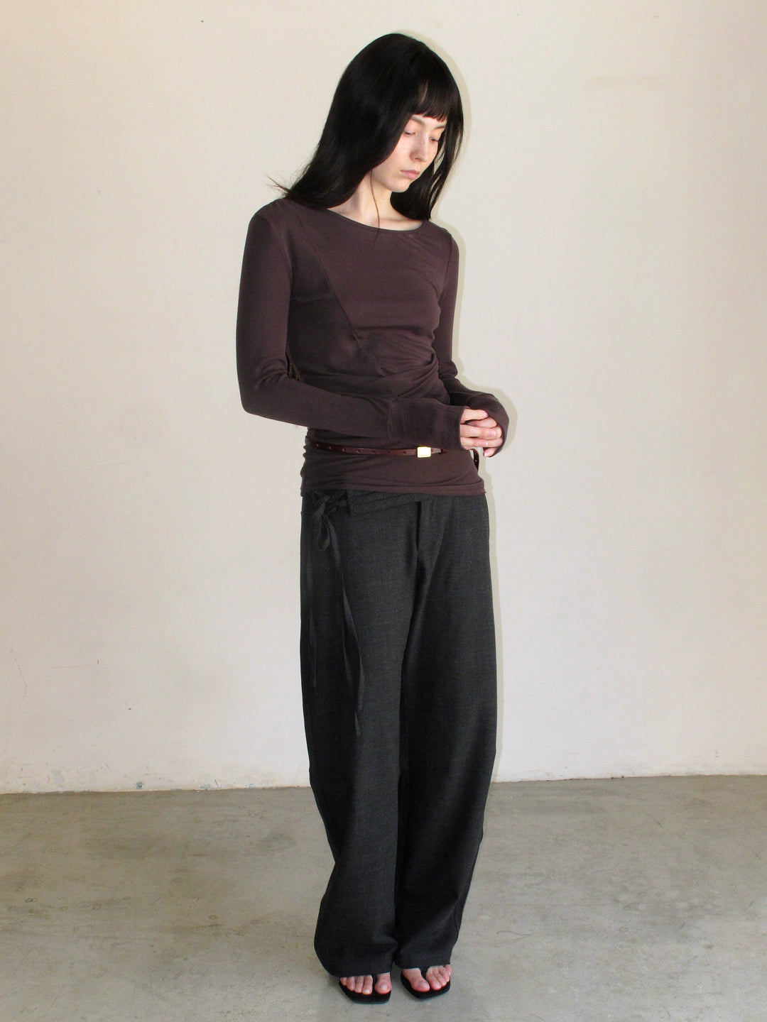 Double Tie Waist Trousers