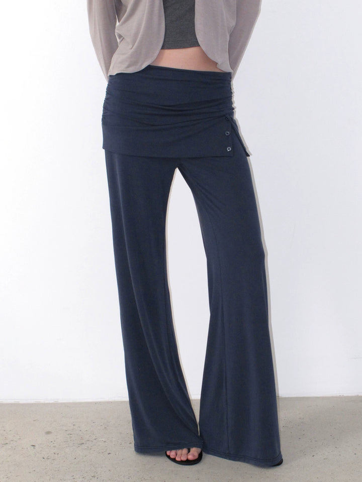 Button Detail Skirt Trousers