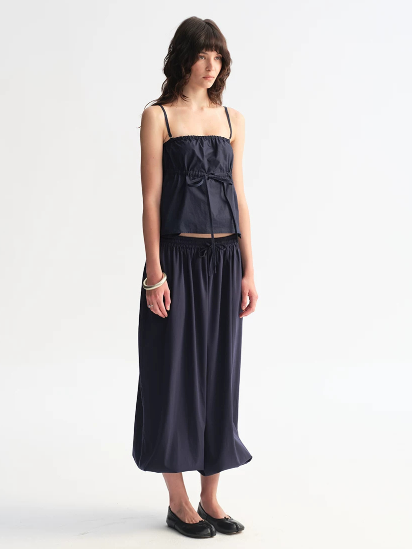 Ruched Drawstring Cami Top