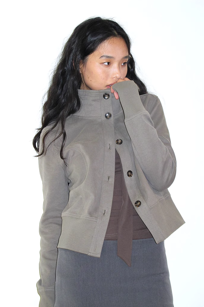 High Neck Cropped Jacket