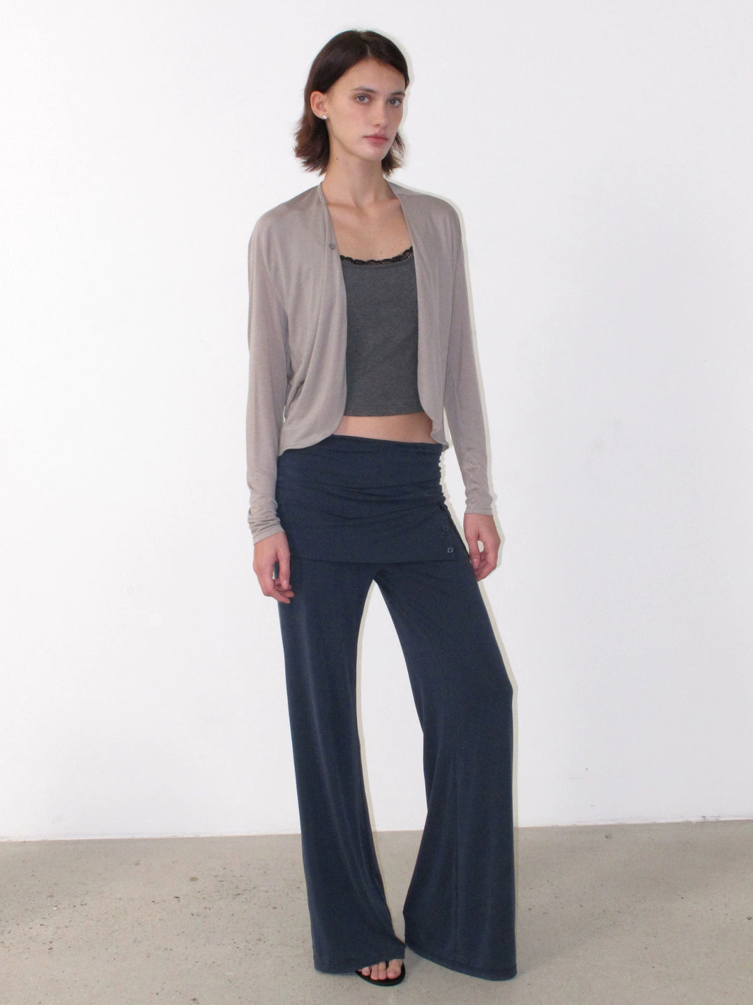 Button Detail Skirt Trousers