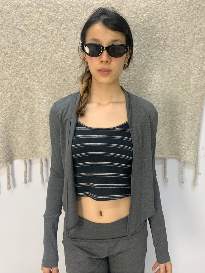 Asymmetric Open Cardigan