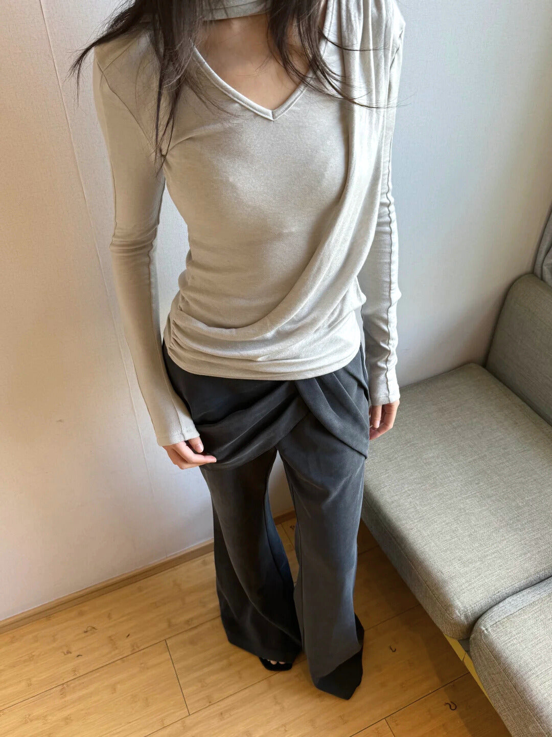 Faux Wrap Multi-Way Top