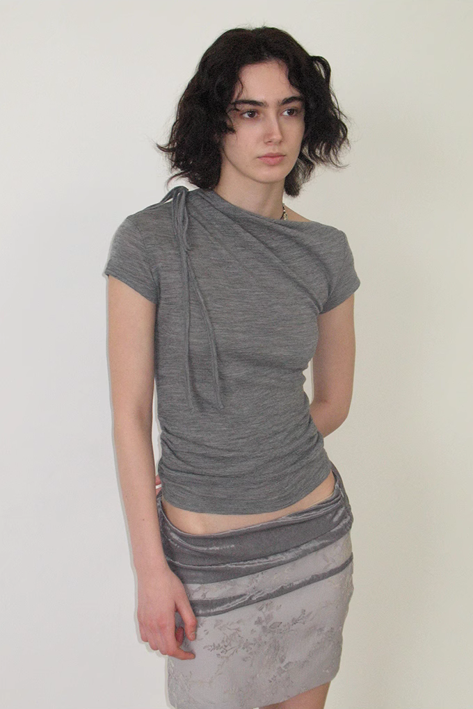 Tie Detail Wool Top