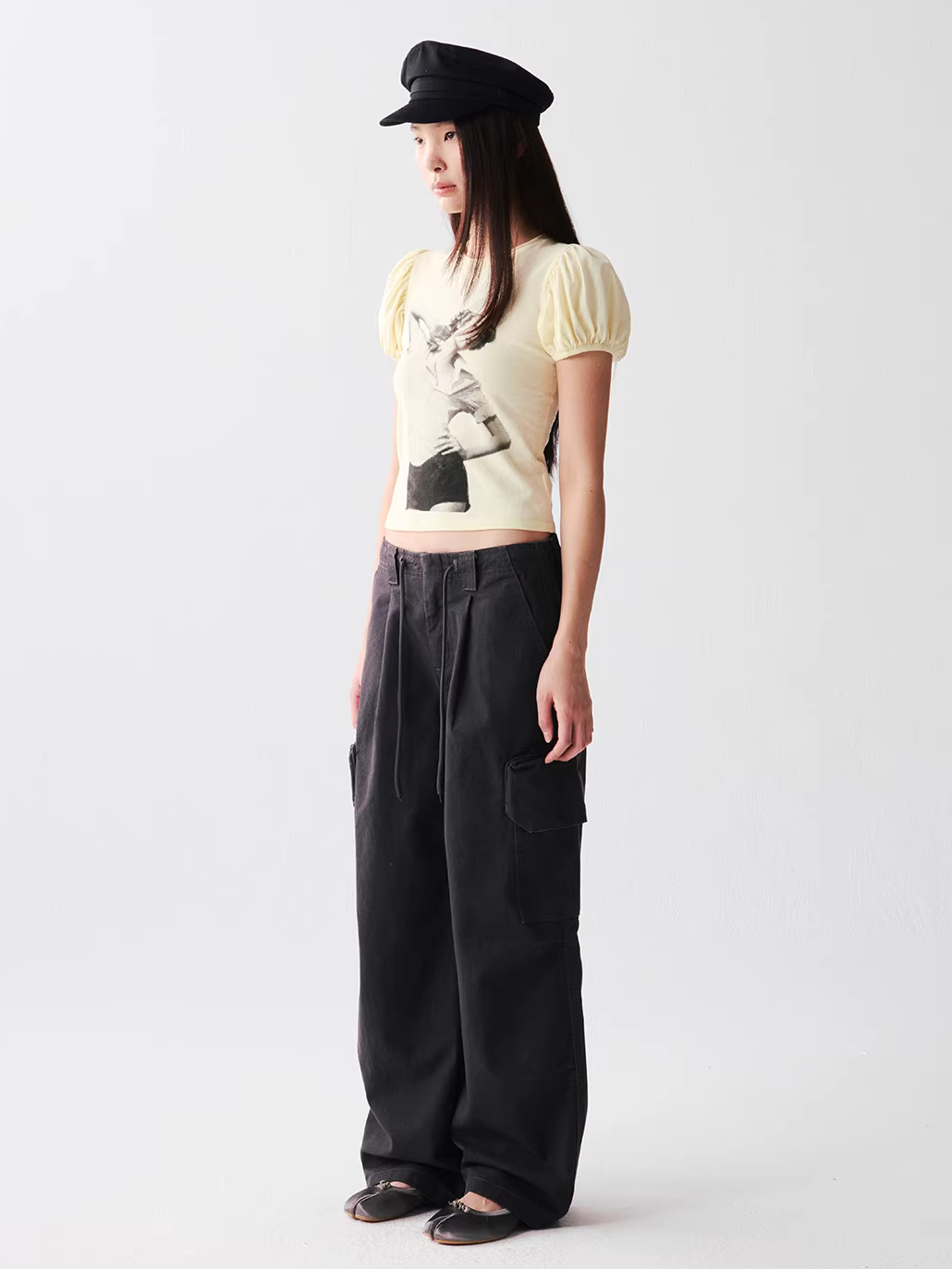 Cotton Drawstring Cargo Trousers