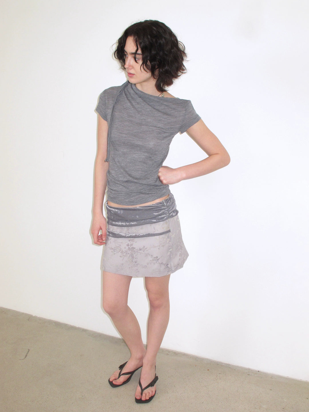 Tie Detail Wool Top