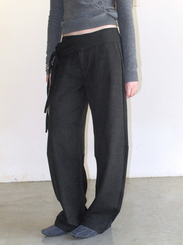 Double Tie Waist Trousers