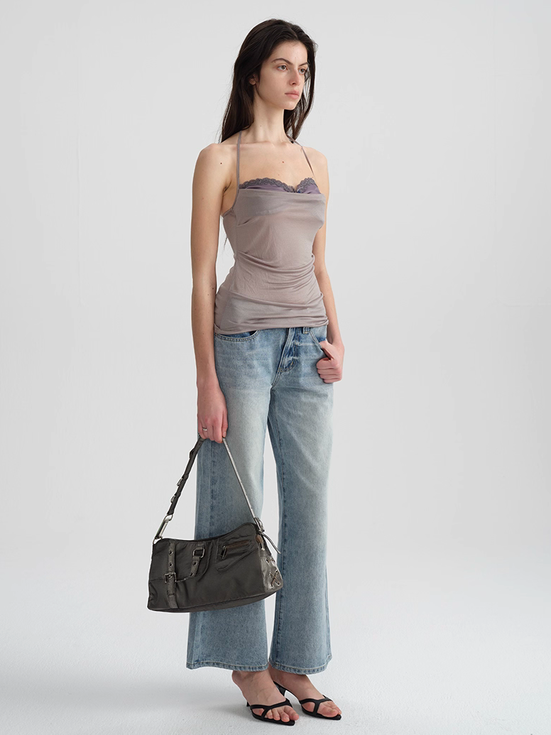 Bra Detail Halter Neck Top