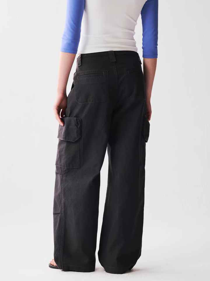Cotton Drawstring Cargo Trousers