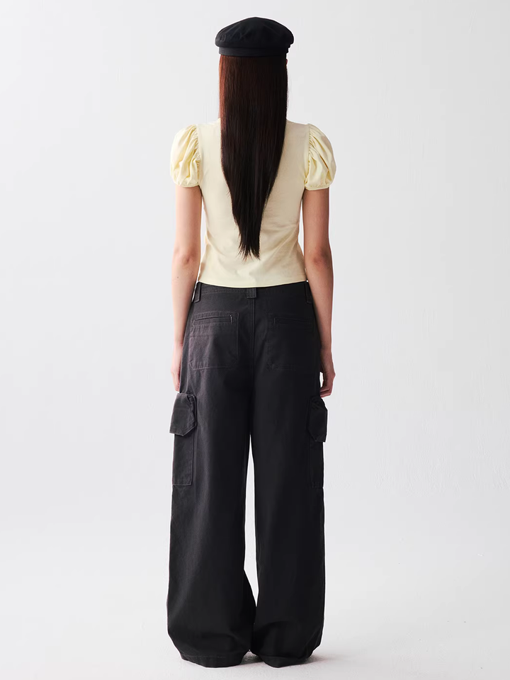 Cotton Drawstring Cargo Trousers