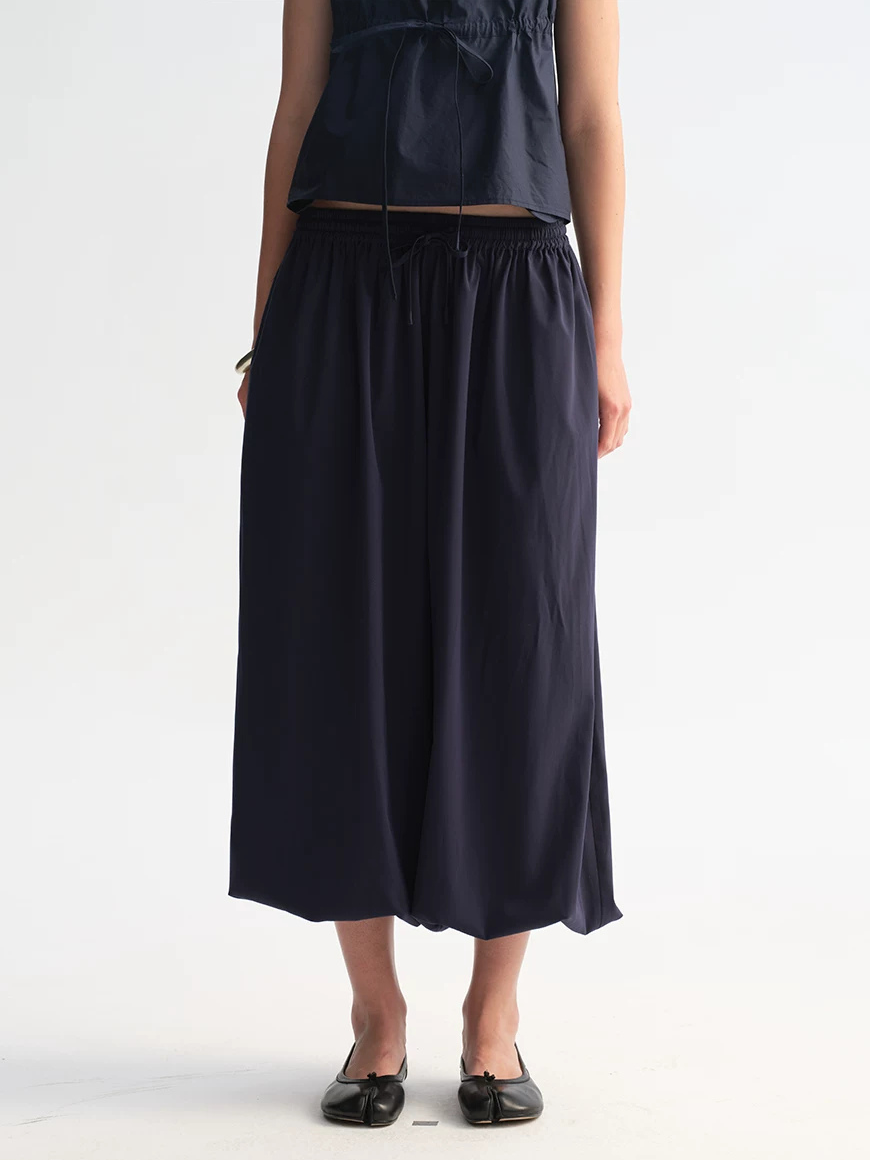 Drawstring Waist Balloon Trousers