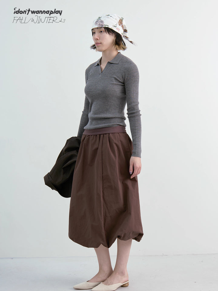 Foldover Balloon Skirt