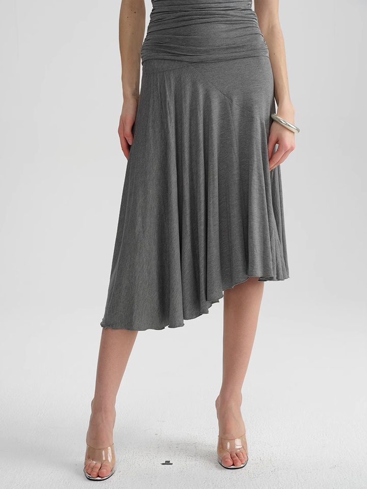 Seam Detail Midi Skirt