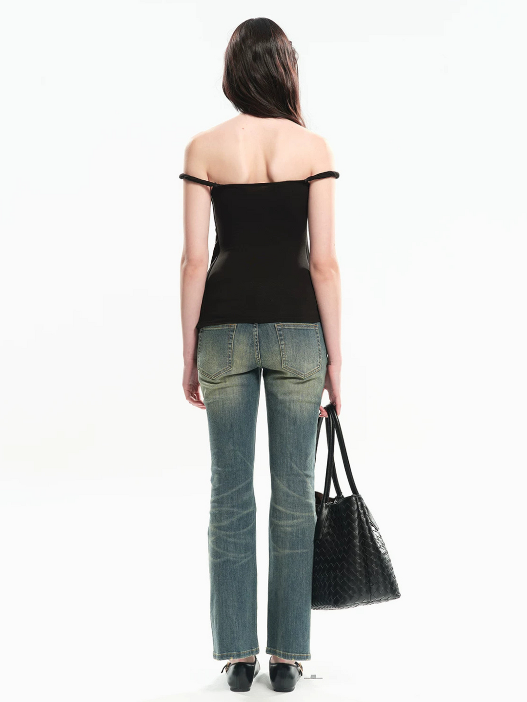 Self-Tie Off Shoulder Top