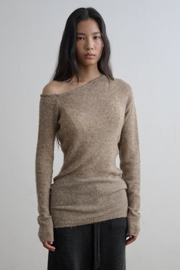 Asymmetric Neck Sweater