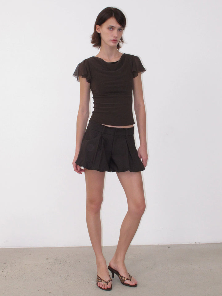 Pinstripe Balloon Shorts