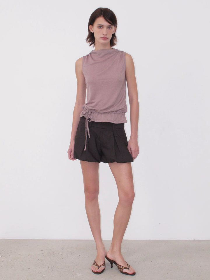 Pinstripe Balloon Shorts