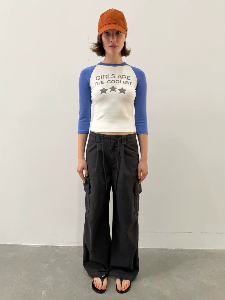 Cotton Drawstring Cargo Trousers