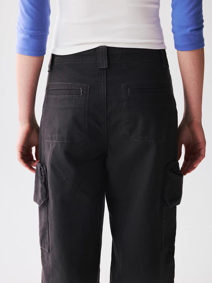 Cotton Drawstring Cargo Trousers