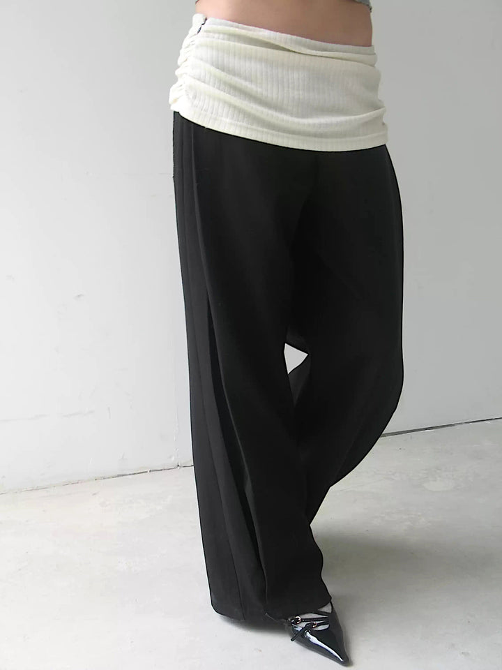 Foldover Wide Leg Pants