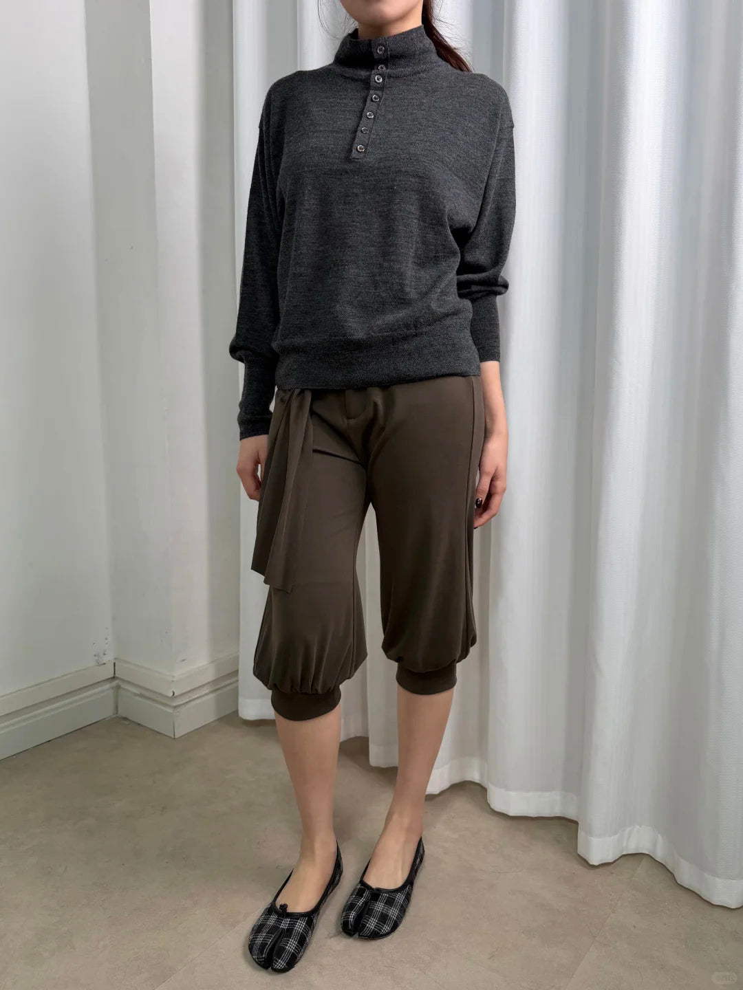 Dolman Sleeve Wool Sweater