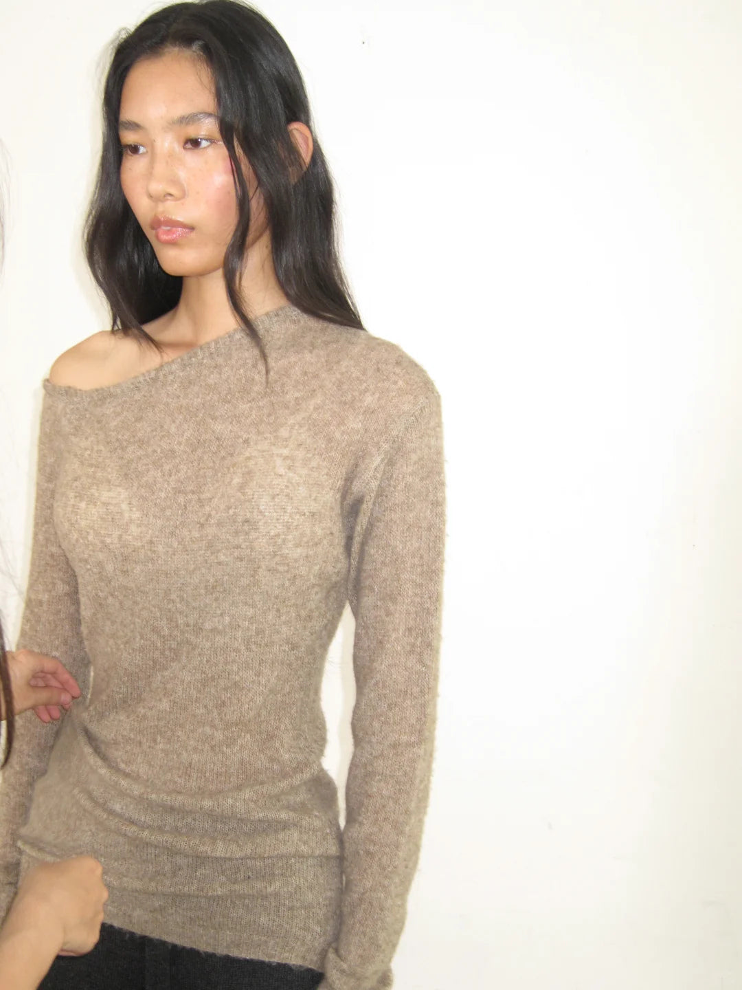 Asymmetric Neck Sweater