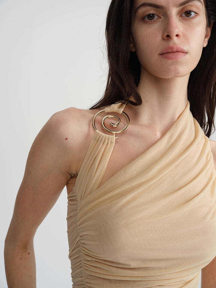 Ring Detail Halter Neck Top
