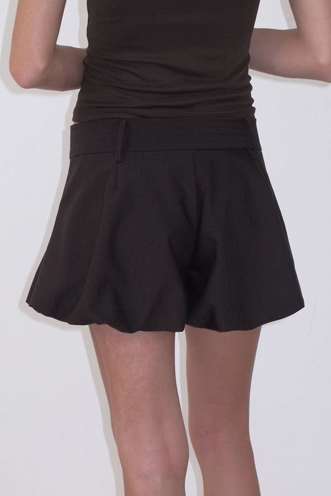 Pinstripe Balloon Shorts