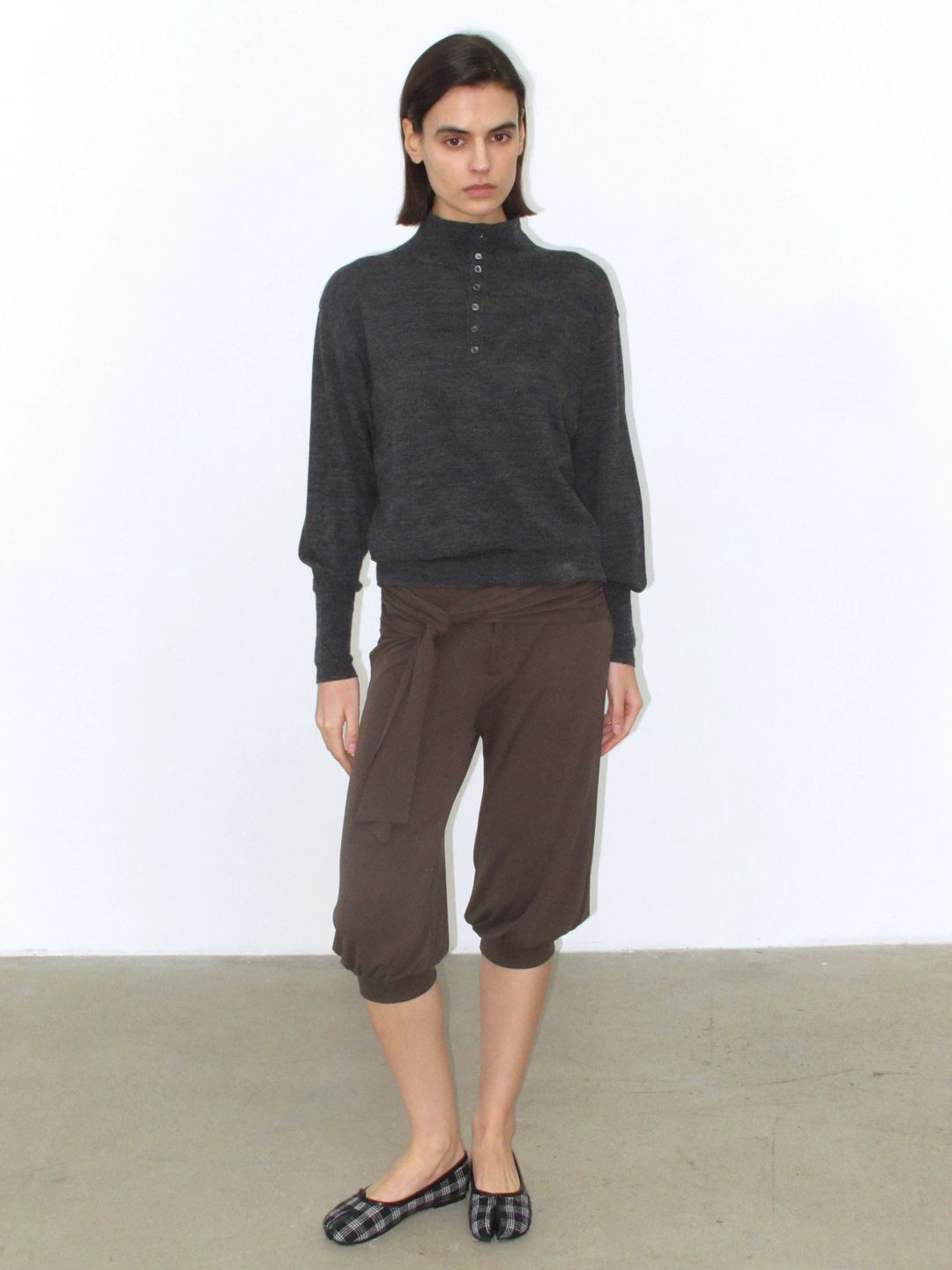 Dolman Sleeve Wool Sweater