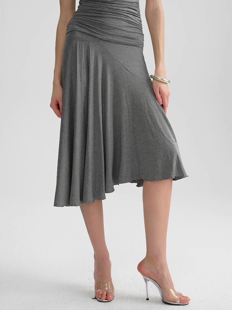 Seam Detail Midi Skirt