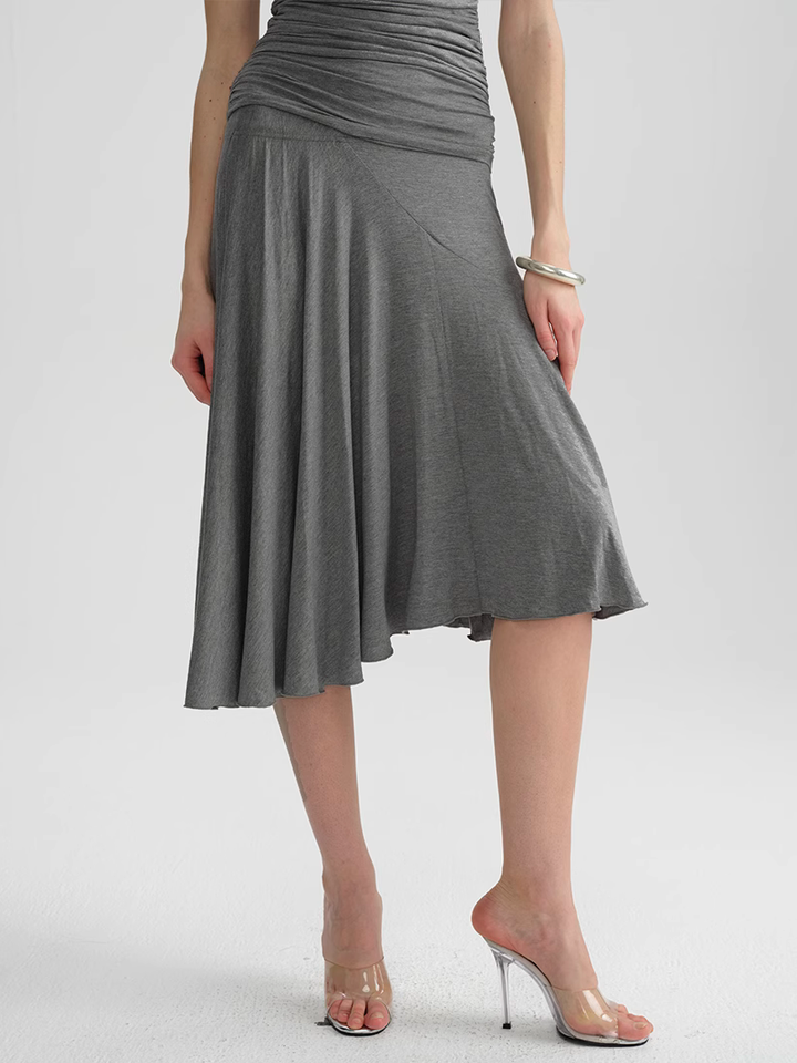 Seam Detail Midi Skirt