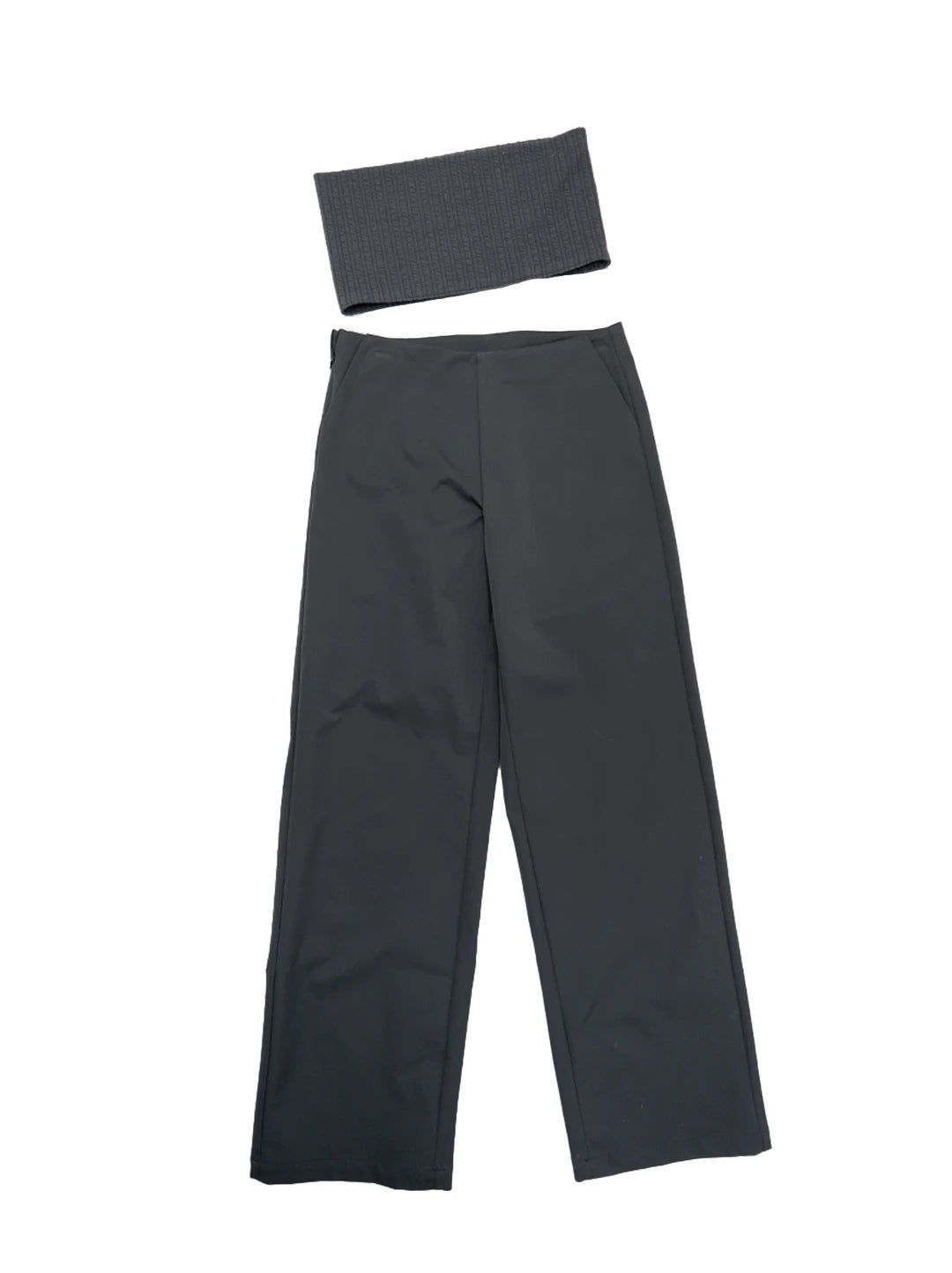 Knit Waistband Nylon Trousers