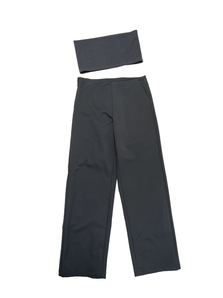 Knit Waistband Nylon Trousers