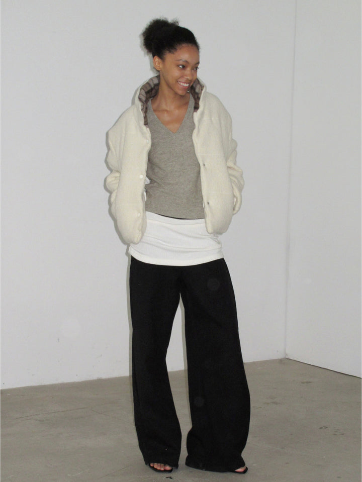Foldover Wide Leg Pants