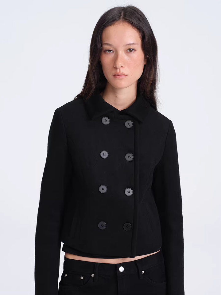Wool Blend Short Coat
