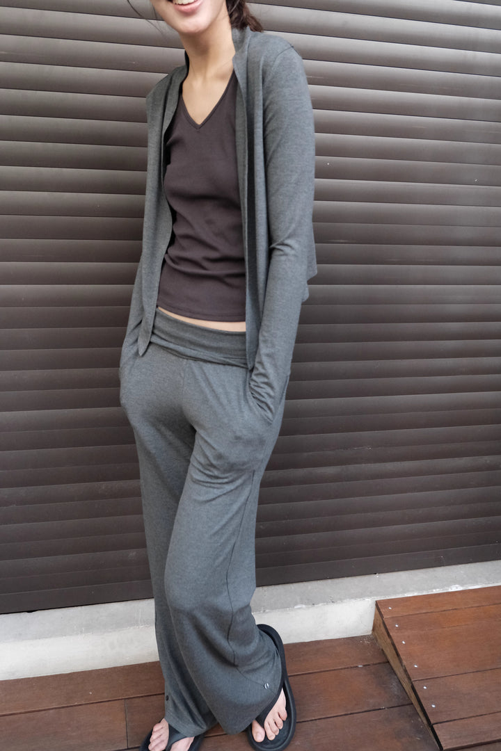 Foldover Straight Leg Trousers