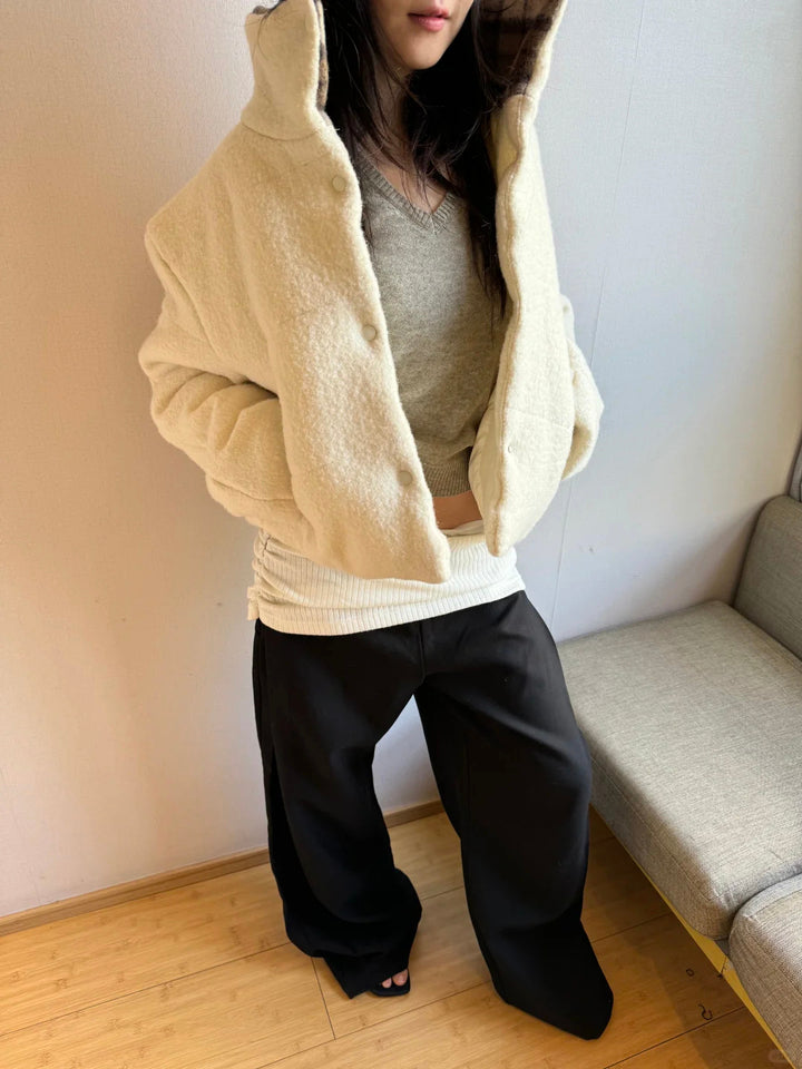 Foldover Wide Leg Trousers