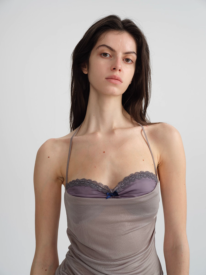 Bra Detail Halter Neck Top